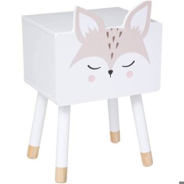 Chevet enfant "Renard" - blanc - bois - Multicolore - Atmosphera createur d'interieur