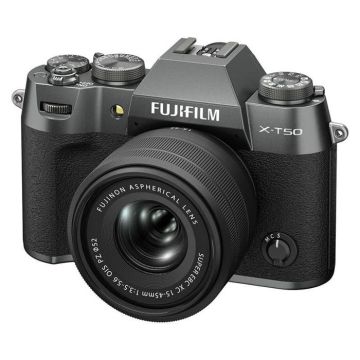 Fujifilm appareil photo hybride x-t50 charcoal + 15-45