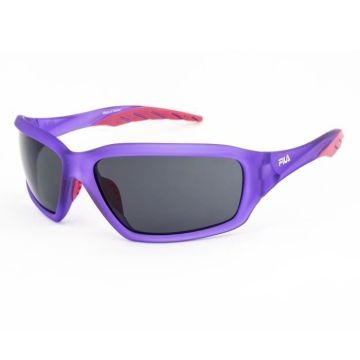 SUNGLASSES - POLARIZED FASHION SUN GLASSES FILA MATT PURPLE-PINK-GREY MAN SF-202-C6