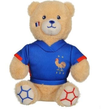 Peluche Ours FFF - GIPSY TOYS - Maillot, 15 cm