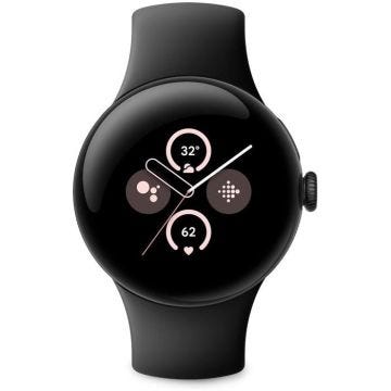 Montre connectée Google Pixel Watch 2 Boîtier en aluminium Noir Mat Bracelet sport Noir Volcanique 4G LTE