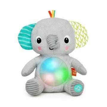 BRIGHT STARTS Jouet peluche éléphant Hug-a-Bye Baby, sons et lumières