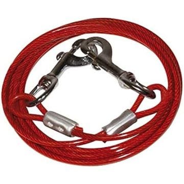 Accessoire pour chien - GLORIA - Towpath Amarrage - 4,5 mètres - Mousqueton à chaque extrémité - Rouge