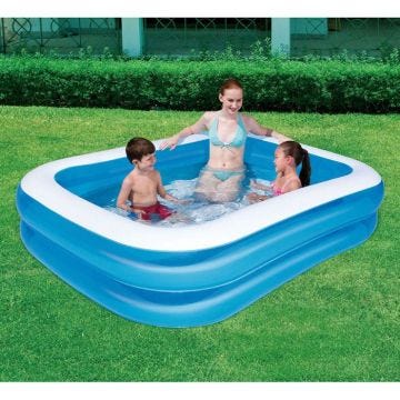 Piscine gonflable rectangulaire Bestway - Bleu - Pour enfants - 201 x 150 x 51 cm
