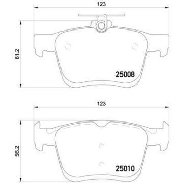 BREMBO Kit de Plaquettes de frein P85125 - 4 pièces