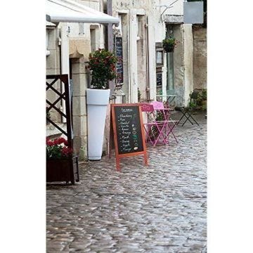 Securit 70 x 120 cm en bois dur Etui à Sandwich Pain de trottoir finition laquée avec bord En acajou - SBSW-M-120