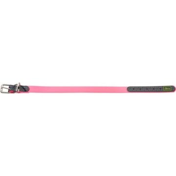 Collier pour chien HUNTER Comfy - Rose Fluo - 65 cm - Résistant à l'eau et aux déchirures