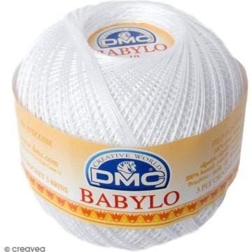 Fil à crocheter - DMC - Babylo 10 - 100% coton - 3 brins - 100 g