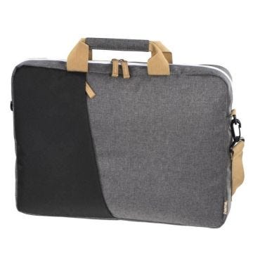 Sacoche d'ordinateur port. "Florence", jusq. 34cm (13,3"), noire/grise Noir