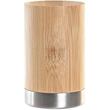 Porte-Brosse à Dents - DKD Home Decor - Argenté - Bambou - 7x7x11 cm - Standard