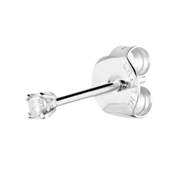 Boucles d'oreilles femme - Agatha - Piercing puce Agatha Mini argent - Couleur de la matière:Blanc