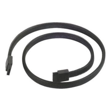 Câble SATA III 6 Gbps - SilverStone - CP07 - Connecteur 180° - 50cm - Noir