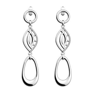 Boucles d'oreilles femme - Les Georgettes - Boucles d'oreilles pendantes les Georgettes DIVINE 16 mm - Couleur de la matière:Blanc