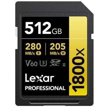 CARTE SDHC 512G D1800 120MB/s LEXAR