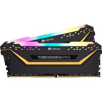 Mémoire RAM - CORSAIR - Vengeance RGB Pro Series DDR4 - 16GB 2x8GB DIMM - 3200 MHz  - CL16 - 1.35V - Noir