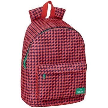 Sac à dos - SAFTA - Patte de poule corail - 31 x 41 x 16 cm - Dos