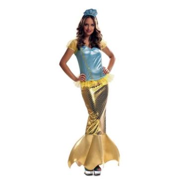 Déguisement Sirène Femme - Marque - Modèle - Jaune - Bleu et or - Taille M/L