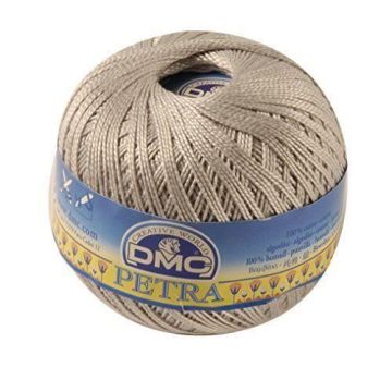 Fil DMC Petra, 100% coton, gris, Taille 5
