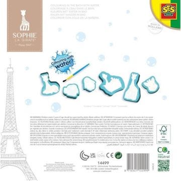 Jouet de bain - Sophie la girafe - Coloriage à l'eau - Bleu - 12 mois et plus