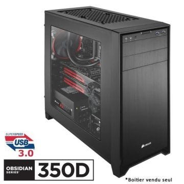 CORSAIR Boitier Moyen Tour Obsidian 350D - Noir - Fenêtre Plexiglass (CC-9011029-WW)