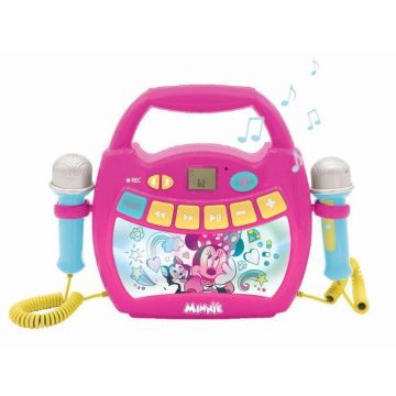 Enceinte Bluetooth Minnie Mouse avec Effets Lumineux, Micros et Batterie Rechargeable