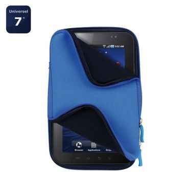 Housse pour tablette - T'nB - Slim color 7" - Bleu - Néoprène - Compatible Galaxy Tab, Dell, HTC