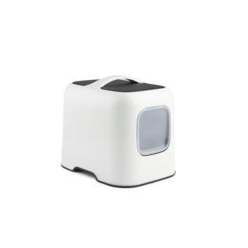 ROTHO - Maison toilette pour chat 57 x 39 x 40 cm - Bac à litière - Blanc de Gui