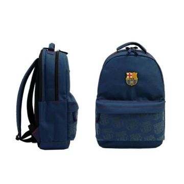 FC BARCELONE Sac à Dos - 2 compartiments - Primaire / Collège - 43 cm - Bleu et noir - Enfant Garçon