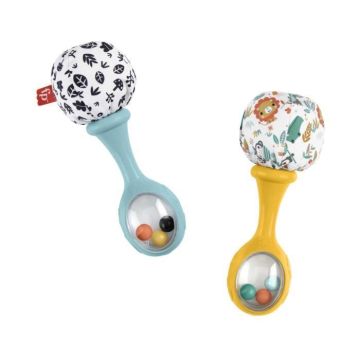 Fisher-Price-Mes Premiers Maracas-Jouet d’éveil 2 hochets dès 3 mois HMF34