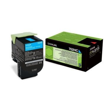 LEXMARK Cartouche de toner 702HC - Haute Capacité 3.000 pages - Pack de 1 - Cyan