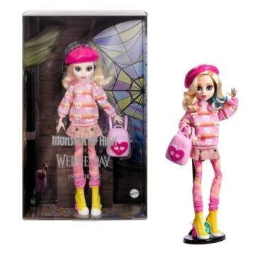 Monster High-Enid Sinclair-Poup?e en tenue rose avec accessoires - Monster High - HXJ05