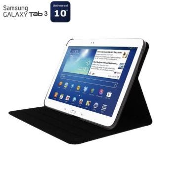 Etui folio - T'nB - Galaxy Tab 3 - Noir - Compatible 10" - Synthétique