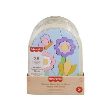 Fisher-Price-Puzzle Fleurs en Bois-Puzzle 37 pièces pour la maternelle HXT97